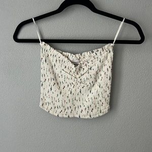 Floral scrunchy tube top -crop